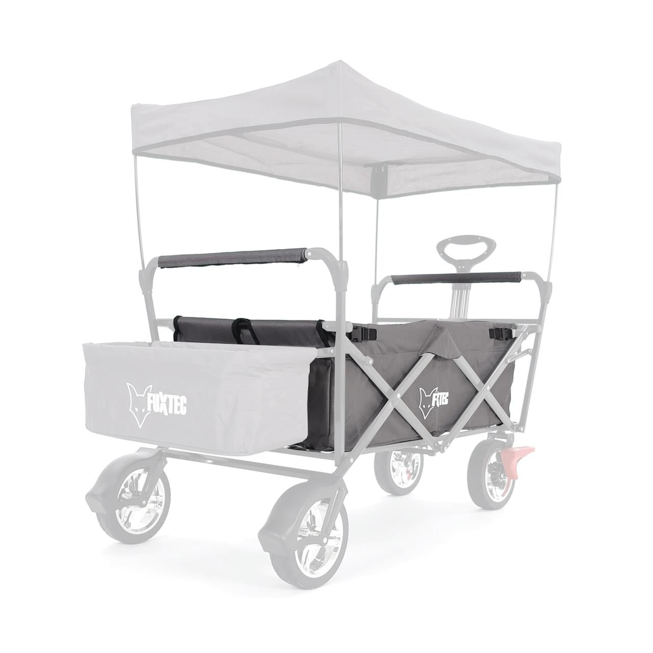 FUXTEC - Tissu d'habitacle chariot de transport pliable CT500 en gris