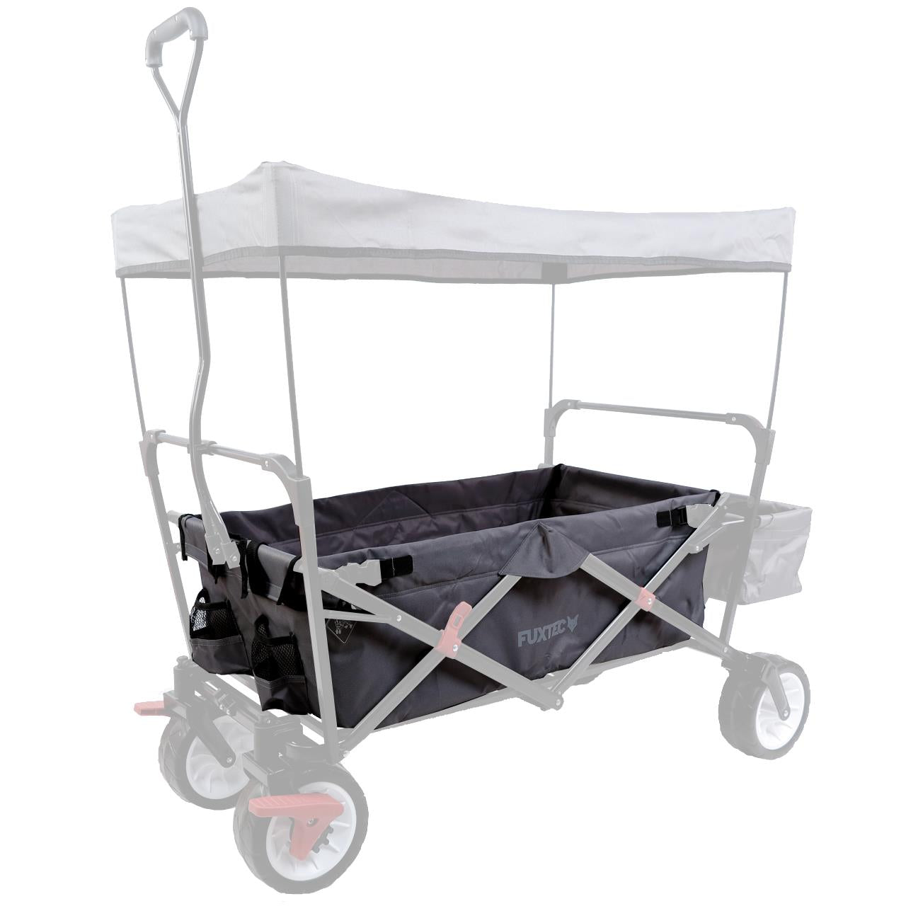 FUXTEC - Tissu d'habitacle chariot de transport pliable CT350 en gris