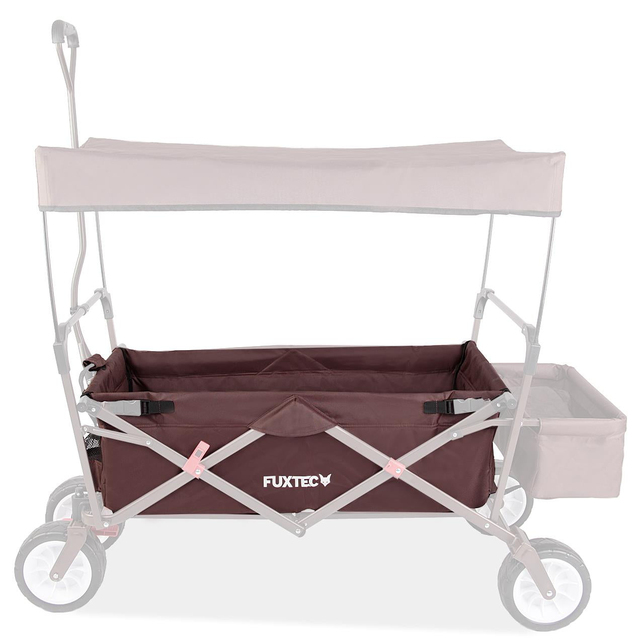 FUXTEC - Tissu d'habitacle chariot de transport pliable Wild Cruiser en marron
