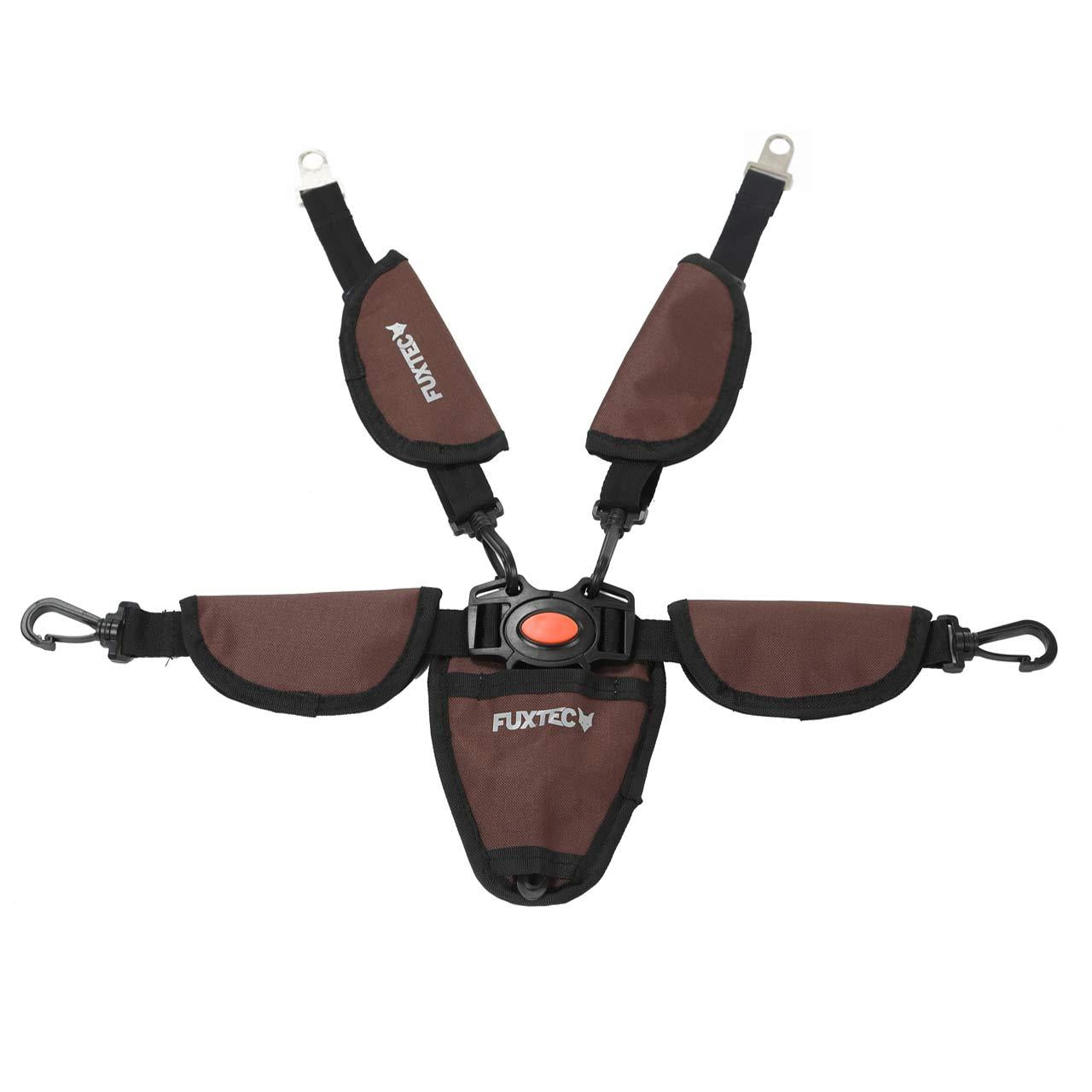 FUXTEC - Ceinture de sécurité 5 points marron chariot Premium Cruiser
