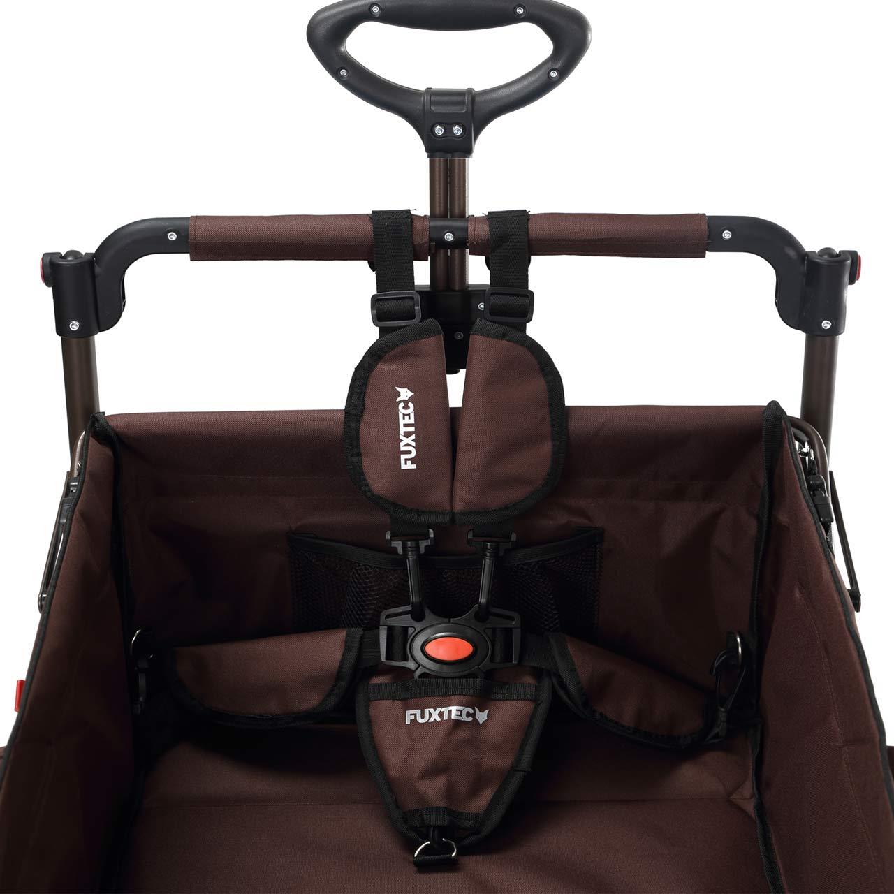 FUXTEC - Ceinture de sécurité 5 points marron chariot Premium Cruiser