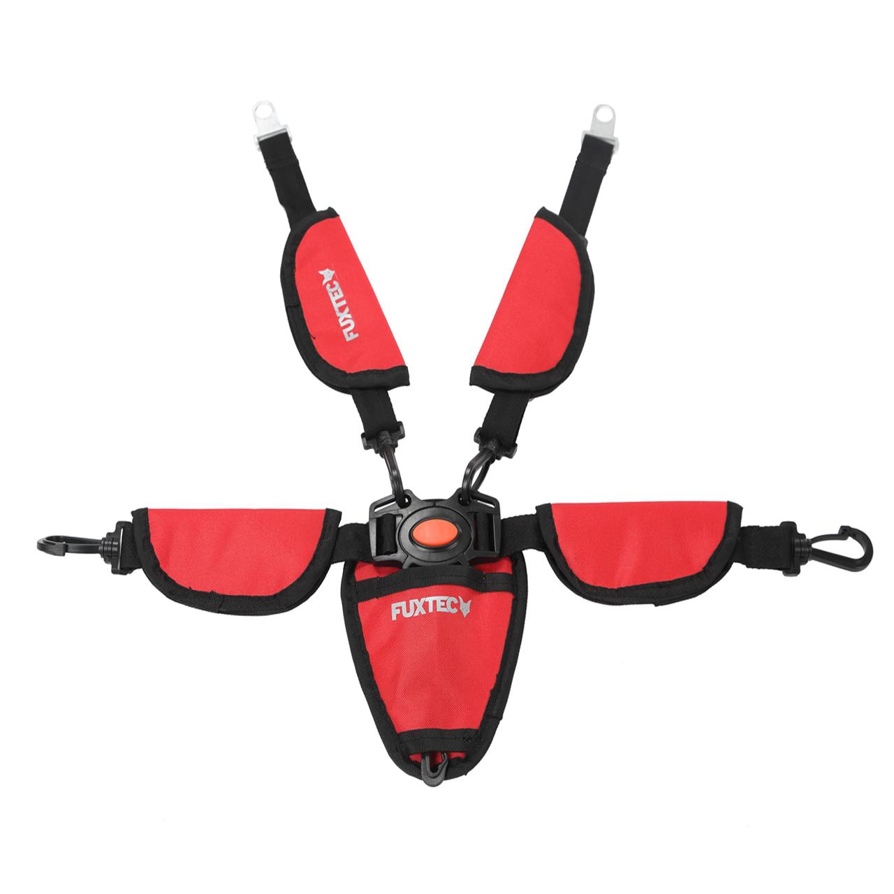 FUXTEC - Ceinture de sécurité 5 points rouge chariot Premium Cruiser