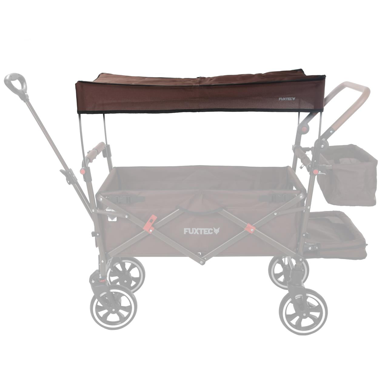 FUXTEC - Toit protection solaire marron chariot premium cruiser