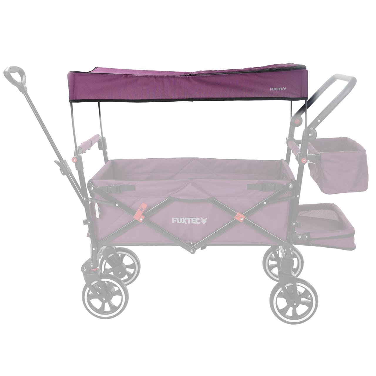FUXTEC - Toit protection solaire pourpre chariot premium cruiser