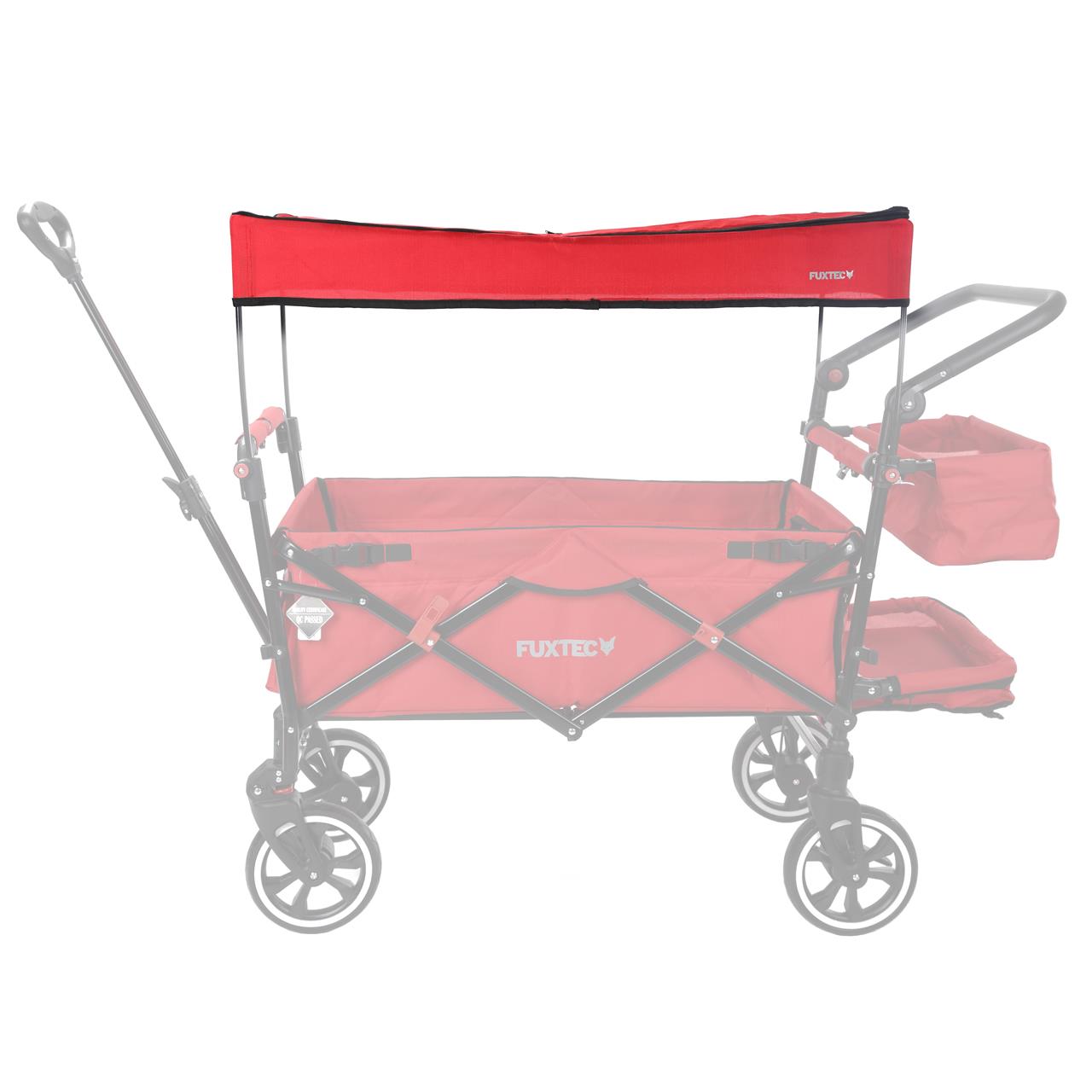 FUXTEC - Toit protection solaire rouge chariot CT850