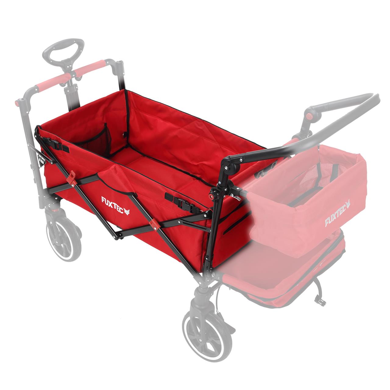 FUXTEC - Tissu habitacle rouge chariot premium cruiser