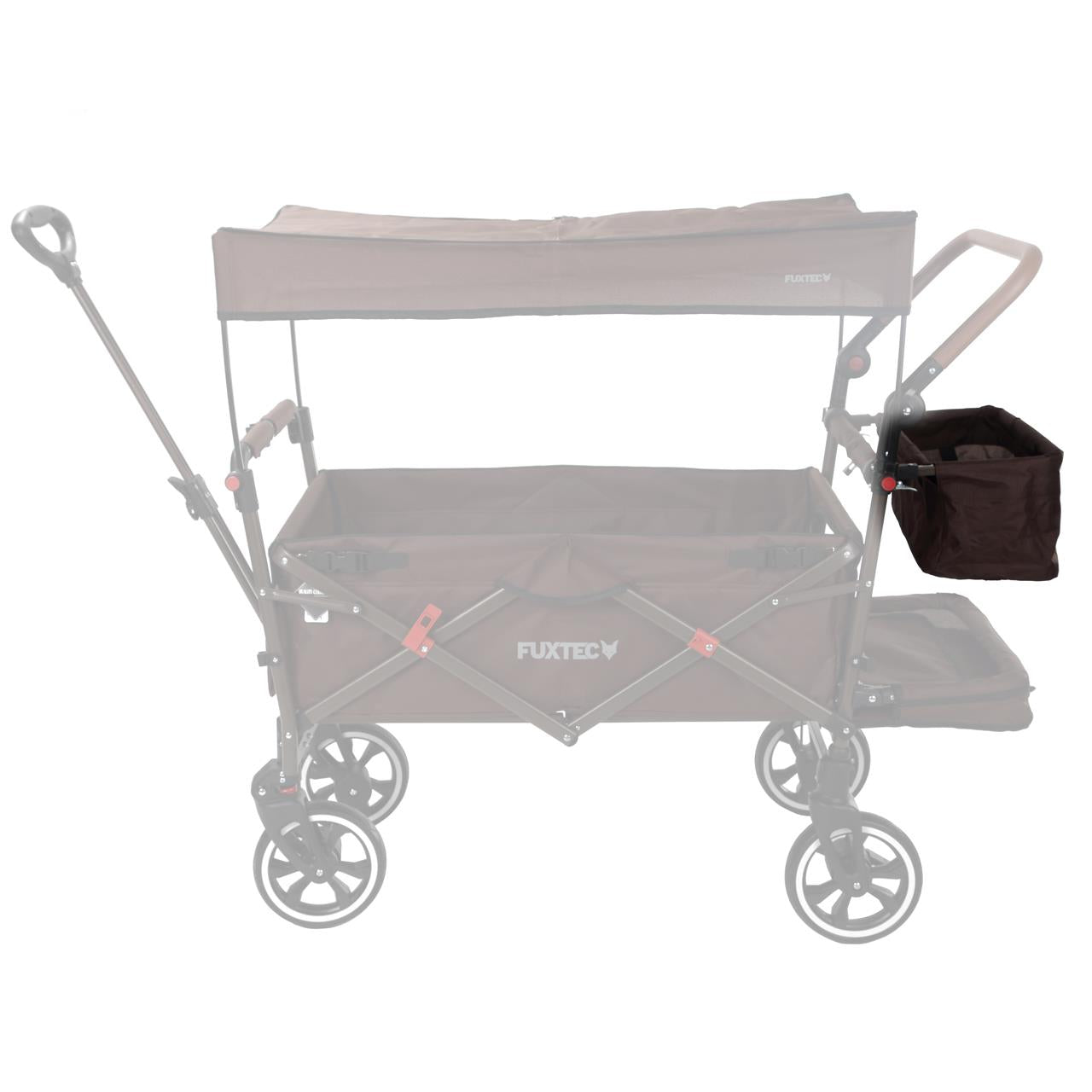 FUXTEC - Sac arrière marron chariot premium cruiser