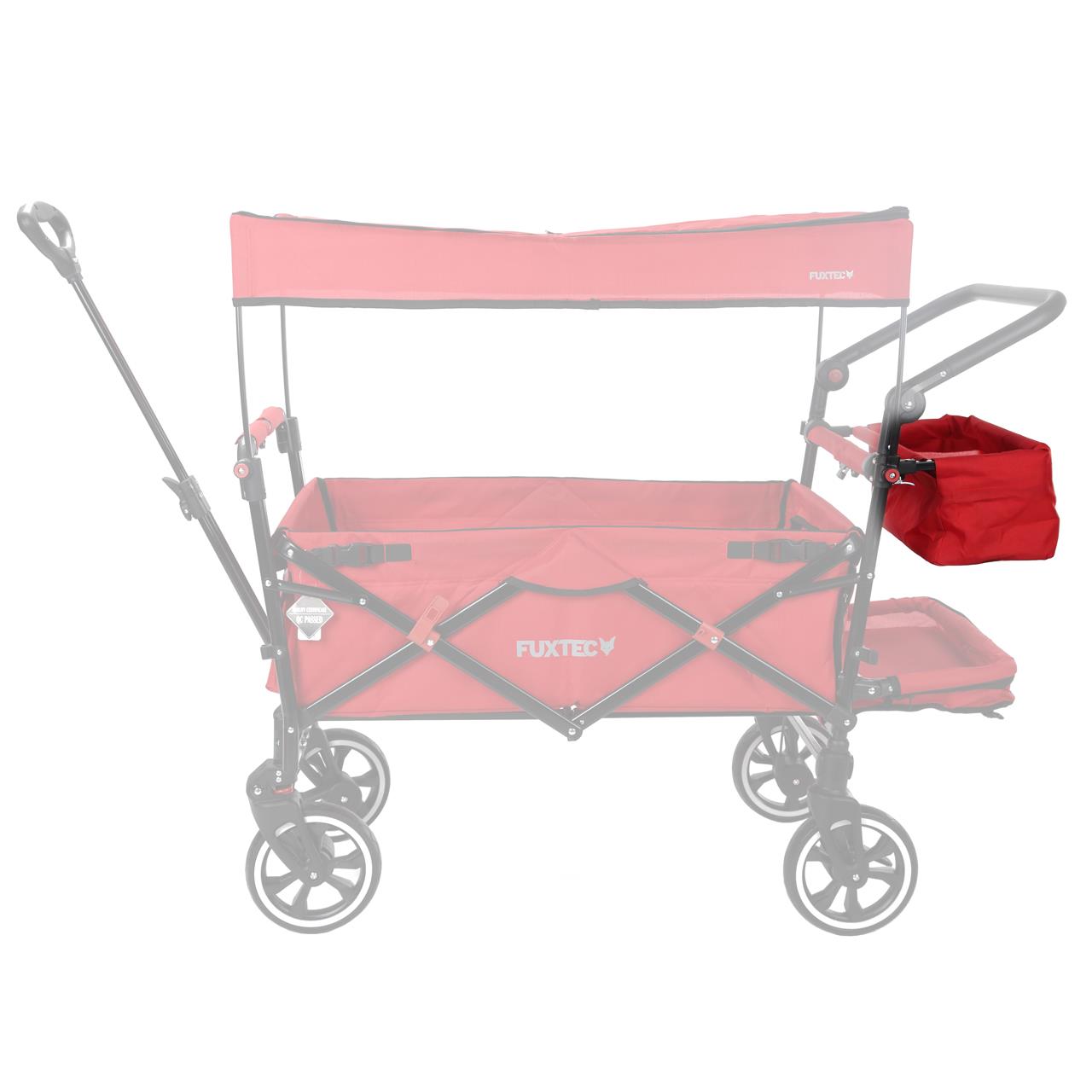 FUXTEC - Sac arrière rouge chariot premium cruiser