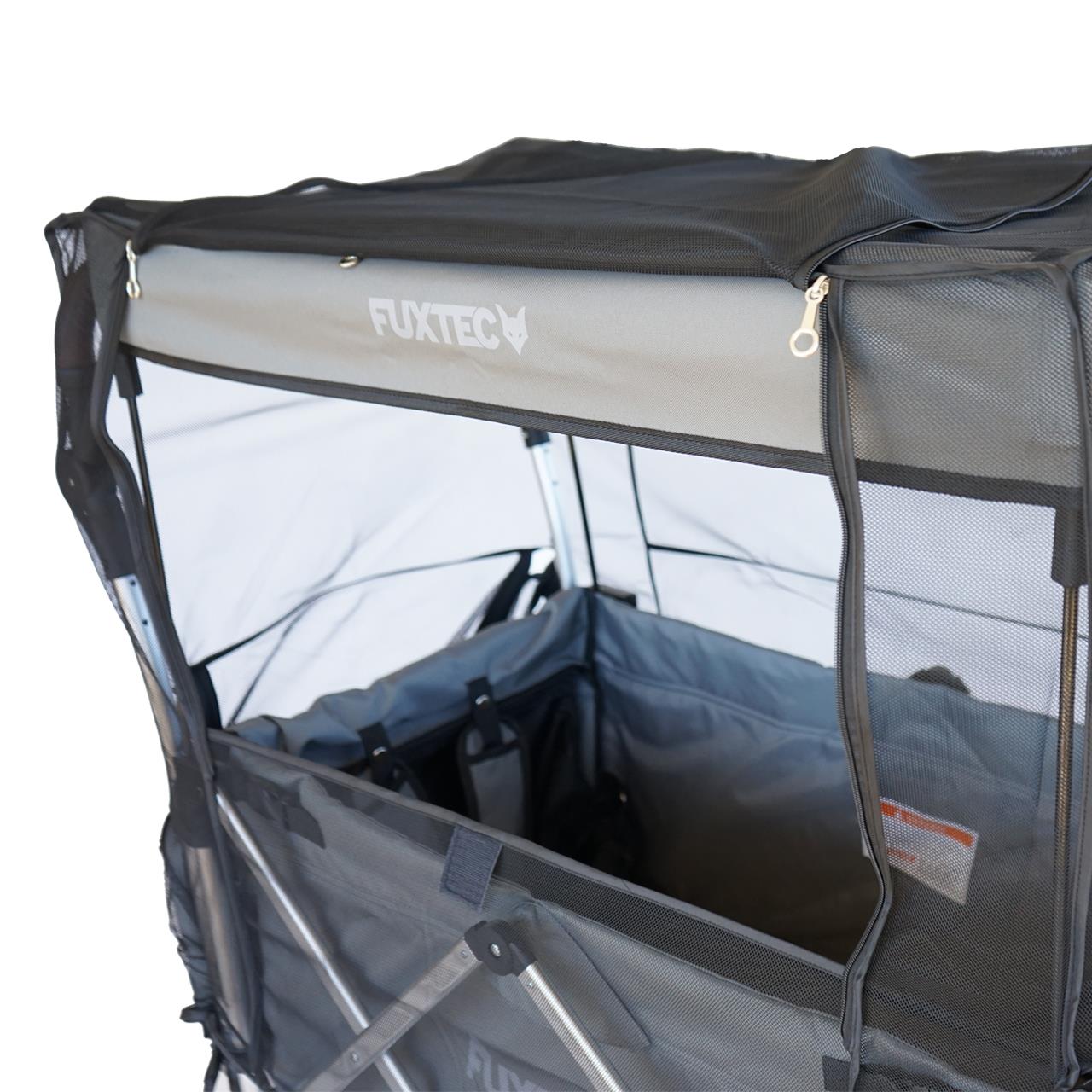 FUXTEC - Protection solaire - moustiquaire chariot de transport Super Cruiser