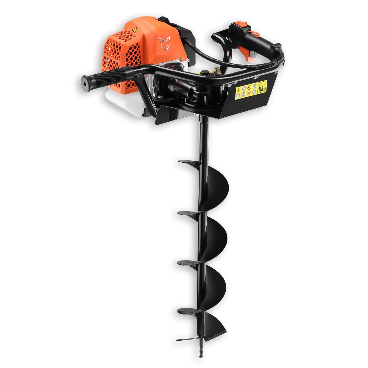 Tarière thermique FUXTEC FX-EB162 avec mèches de 100, 150 et 200 mm