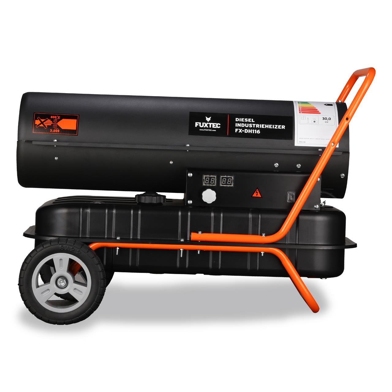Canon à air chaud au fioul FUXTEC - FX-DH116 30 kW de puissance calorifique