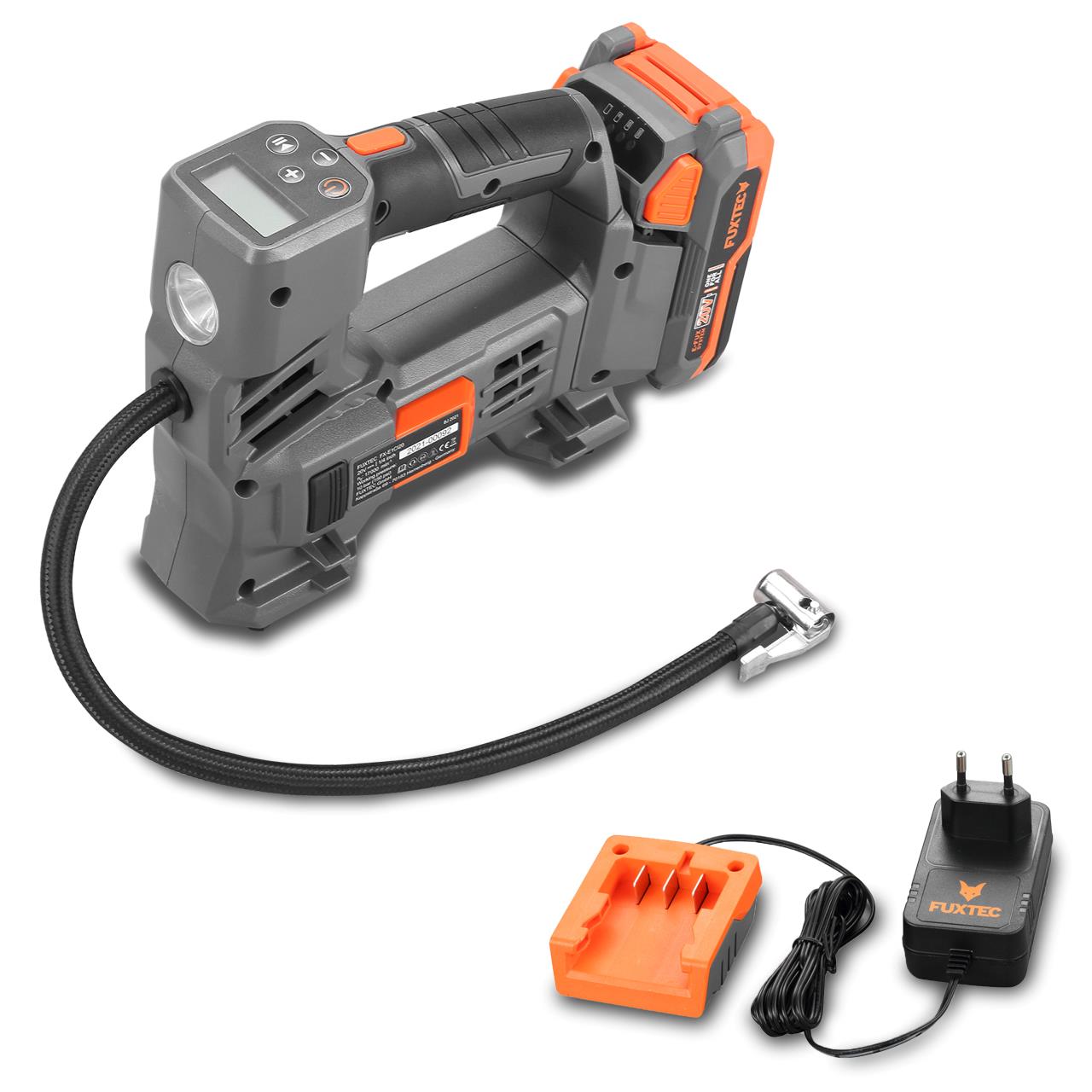 Compresseur batterie 20V FUXTEC FX-E1CI20 - set batterie 2Ah et chargeur 1A