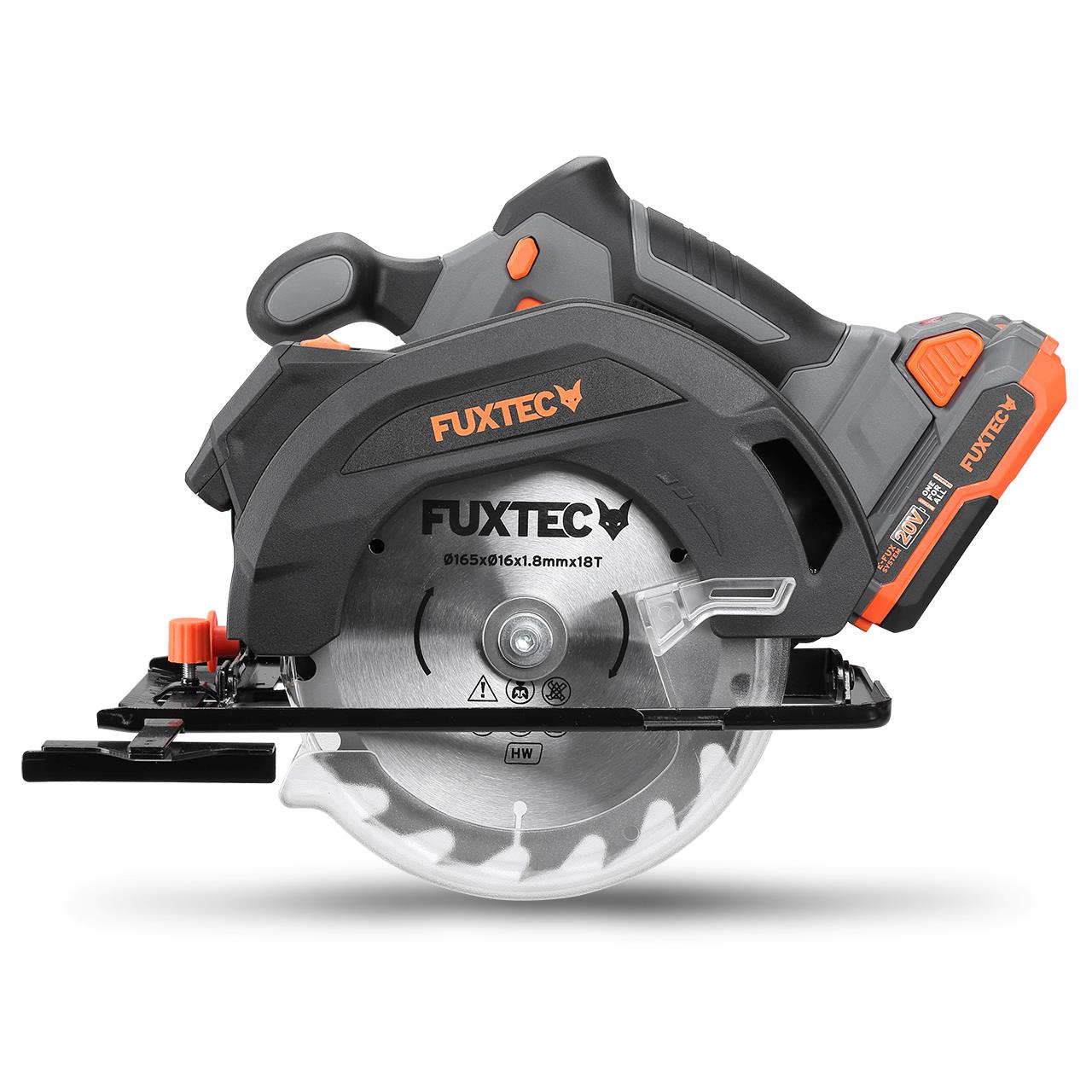 Scie circulaire portative batterie FUXTEC 20V FX-E1CS20 set avec batterie 4Ah et chargeur 1A