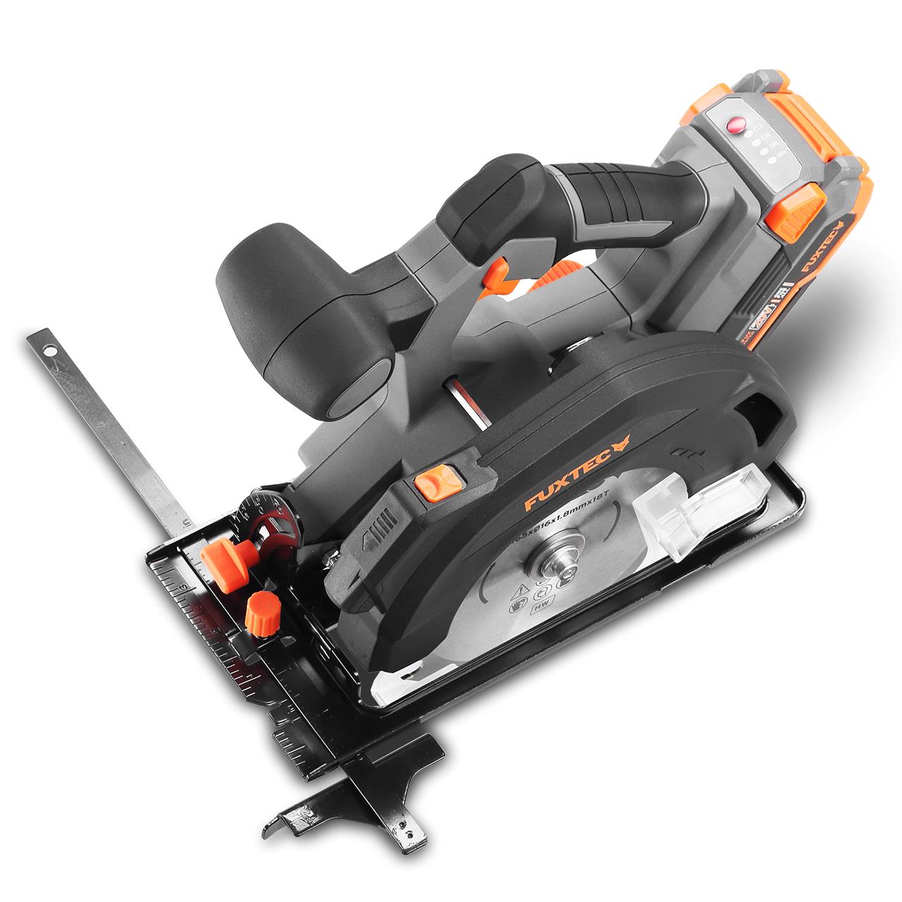 Scie circulaire portative batterie FUXTEC 20V FX-E1CS20 set avec batterie 4Ah et chargeur 1A