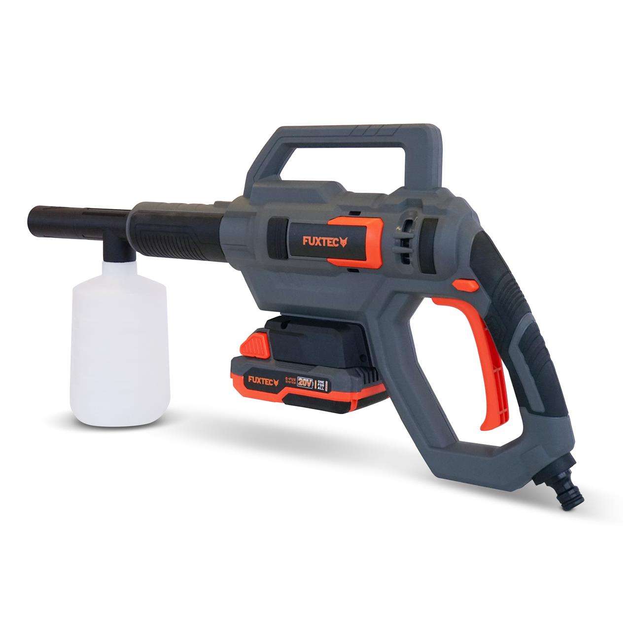 Nettoyeur haute pression portable à batterie 20V FUXTEC FX-E1HDR20 - Set avec batterie 2Ah et chargeur 1A