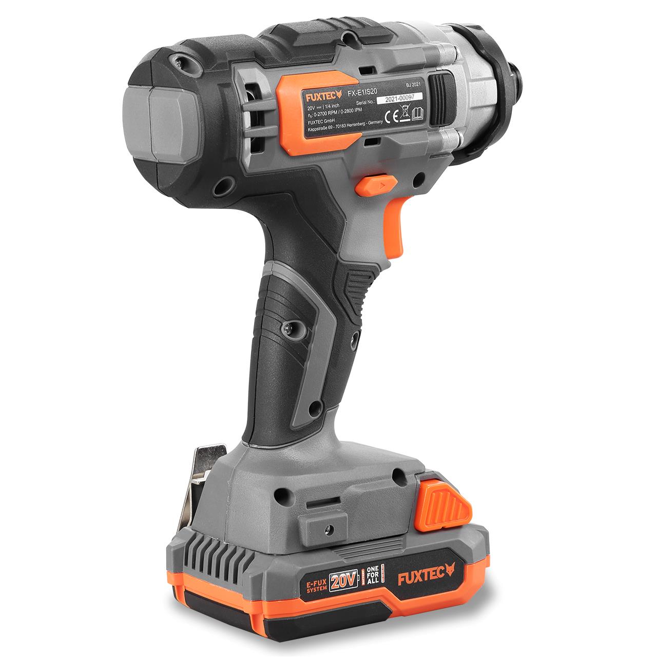 Visseuse à choc sans fil FUXTEC 20V FX-E1IS20 SET avec 1 x batterie 2Ah, 1 x chargeur 1A