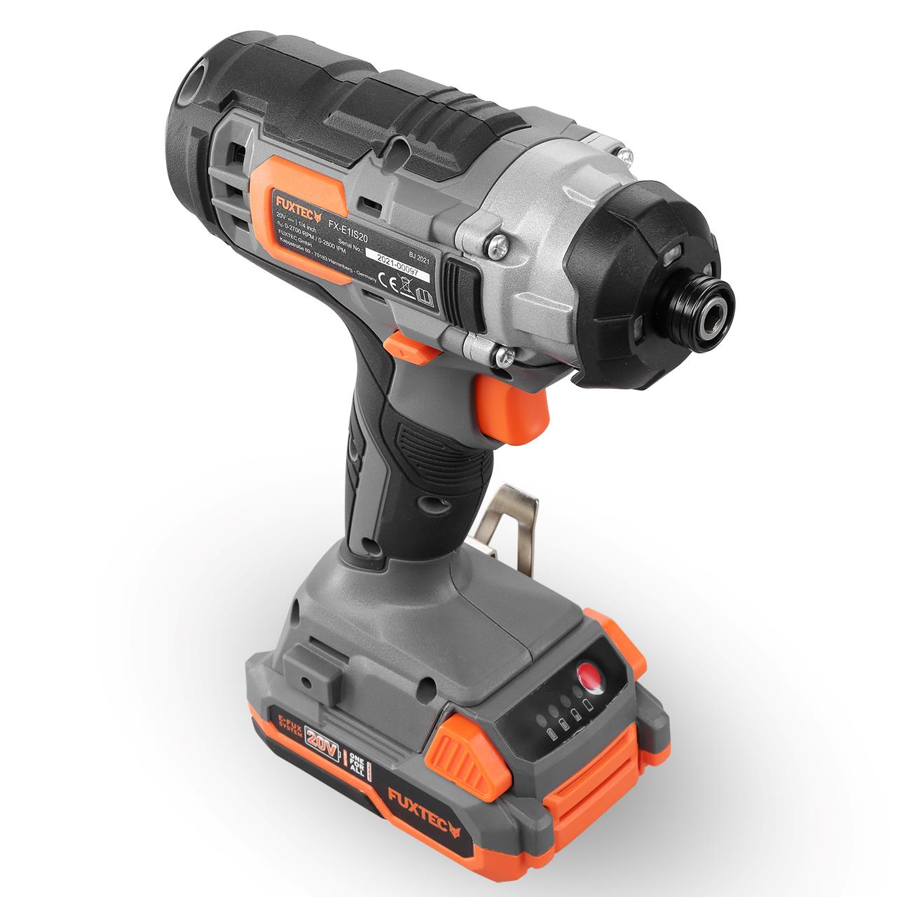 Visseuse à choc sans fil FUXTEC 20V FX-E1IS20 SET avec 1 x batterie 2Ah, 1 x chargeur 1A