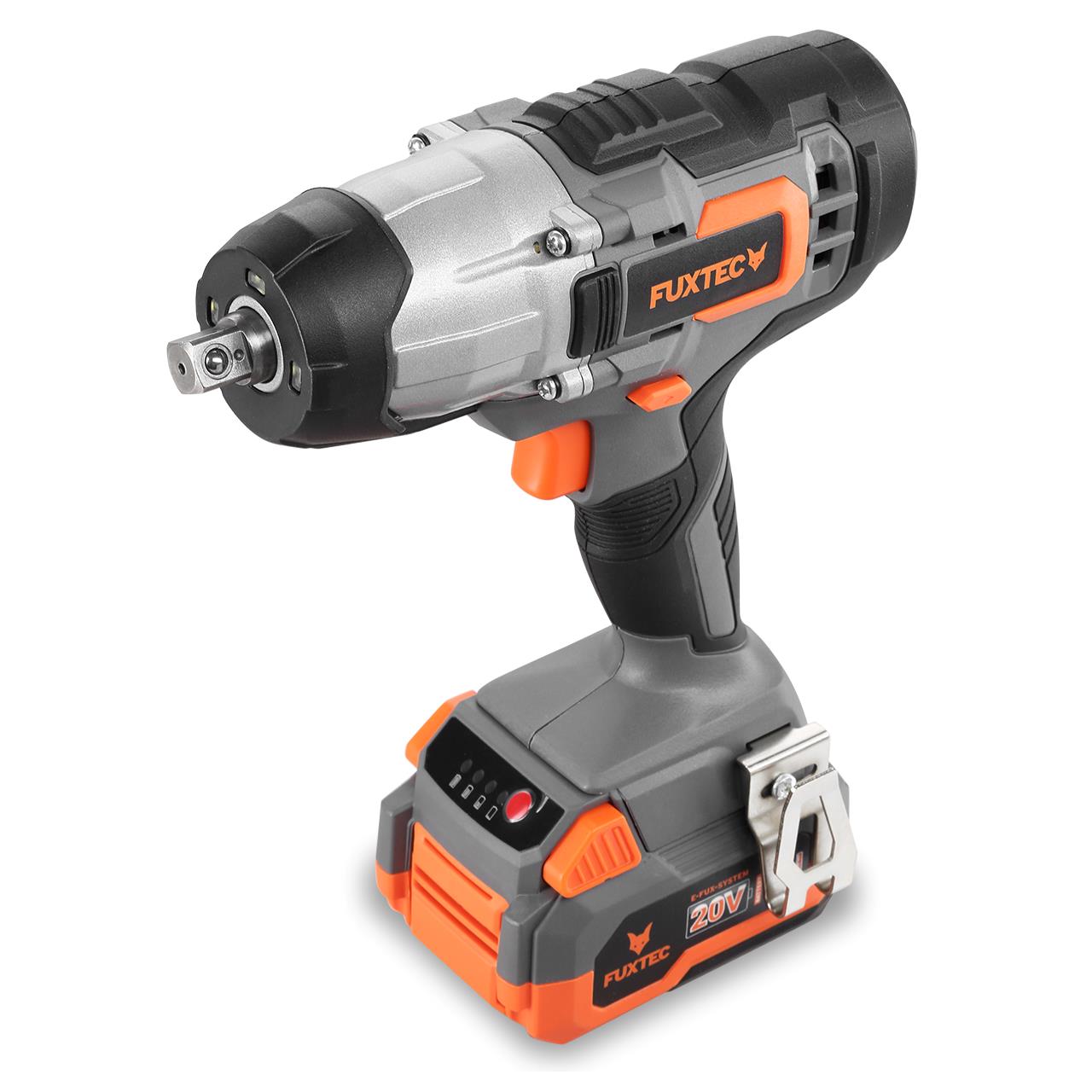Boulonneuse à choc sans fil FUXTEC 20V FX-E1IW20 SET avec 1 x batterie 4Ah, 1 x chargeur 1A