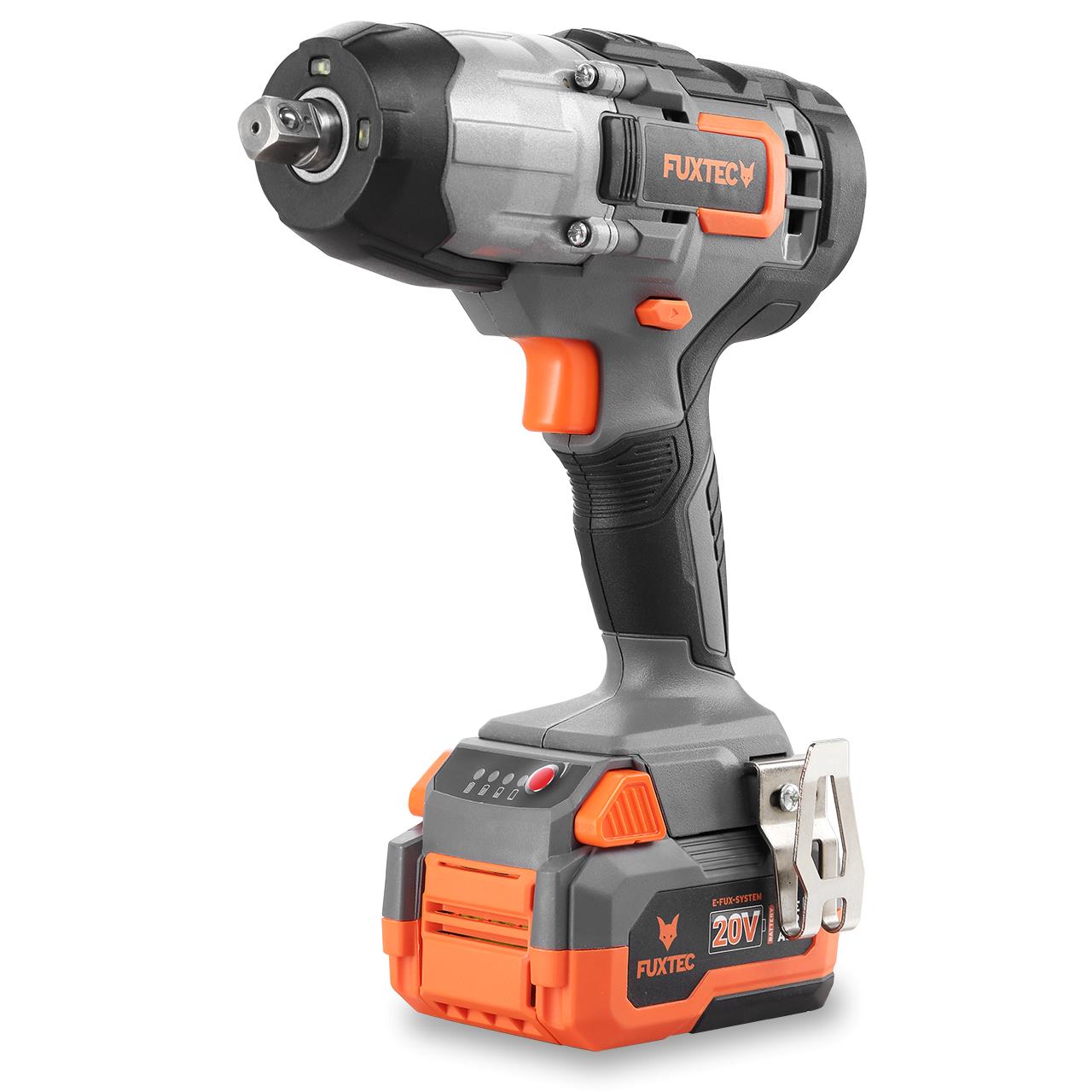 Boulonneuse à choc sans fil FUXTEC 20V FX-E1IW20 SET avec 1 x batterie 4Ah, 1 x chargeur 1A