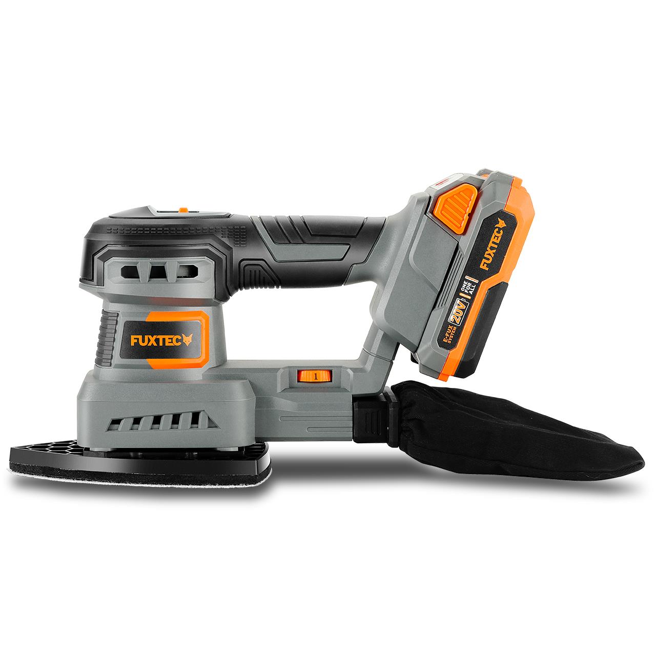 Ponceuse delta sans fil 20V FUXTEC FX-E1MS20 SET avec 1 x batterie 2Ah, 1 x chargeur 1A