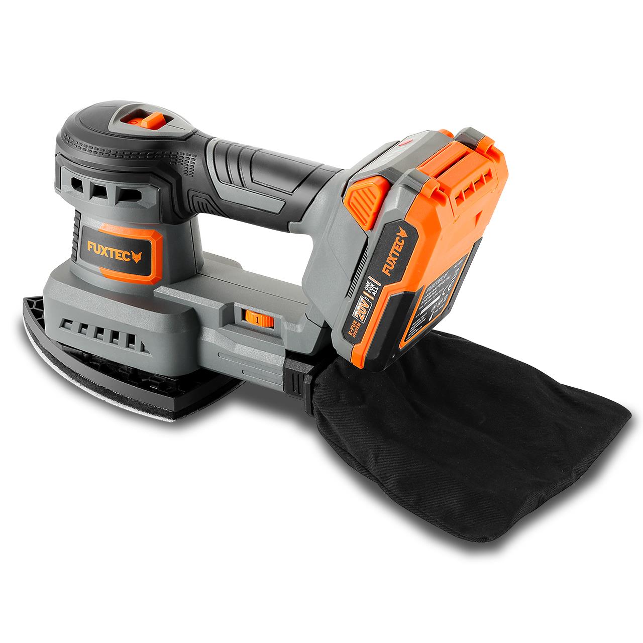 Ponceuse delta sans fil 20V FUXTEC FX-E1MS20 SET avec 1 x batterie 2Ah, 1 x chargeur 1A