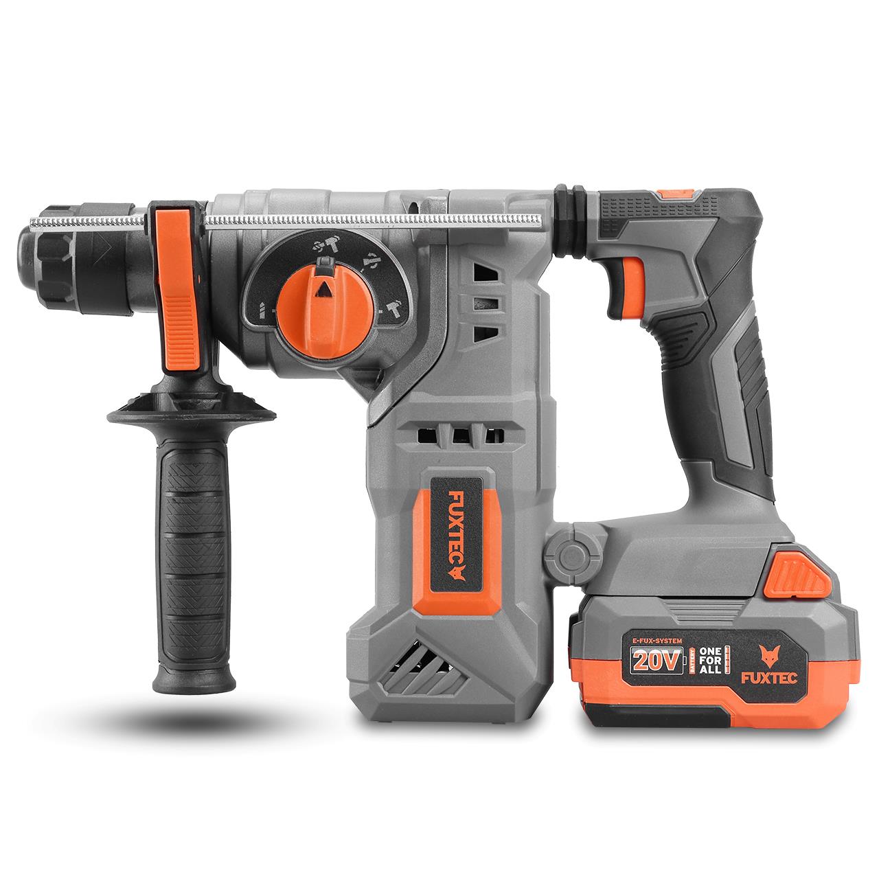 Marteau perforateur burineur sans fil 20V FUXTEC FX-E1RH20 - set avec batterie 4Ah et chargeur 1A