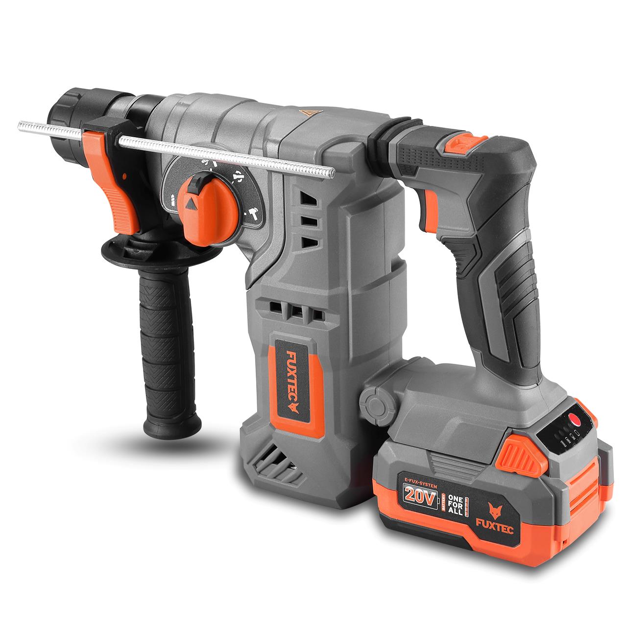 Marteau perforateur burineur sans fil 20V FUXTEC FX-E1RH20 - set avec batterie 4Ah et chargeur 1A
