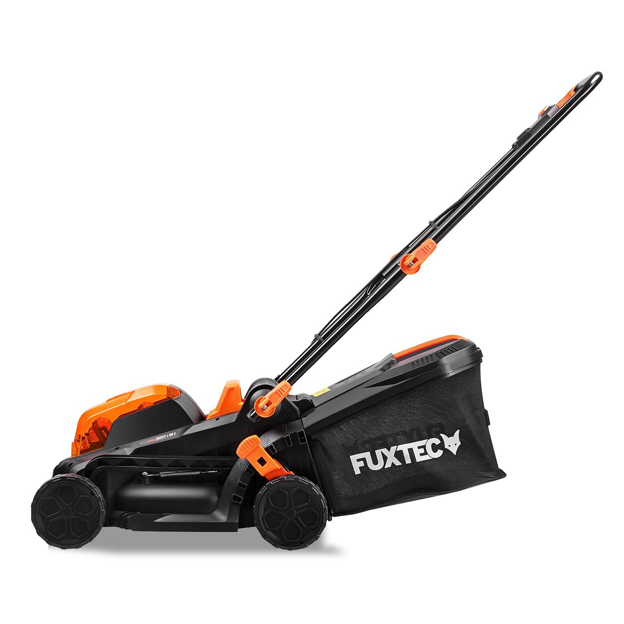 Tondeuse à gazon electrique à batterie 40V FUXTEC FX-E1RM20 - Set avec 2 batteries 2Ah et double chargeur 2,4A