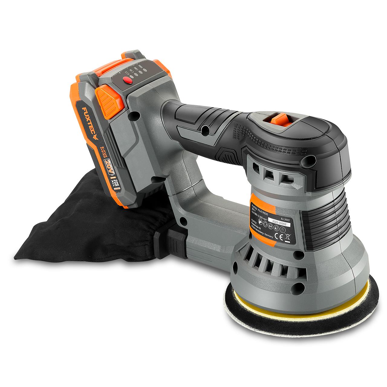 Ponceuse rotative sans fil 20V FX-E1RS20 SET avec 1 x batterie 2Ah, 1 x chargeur 1A