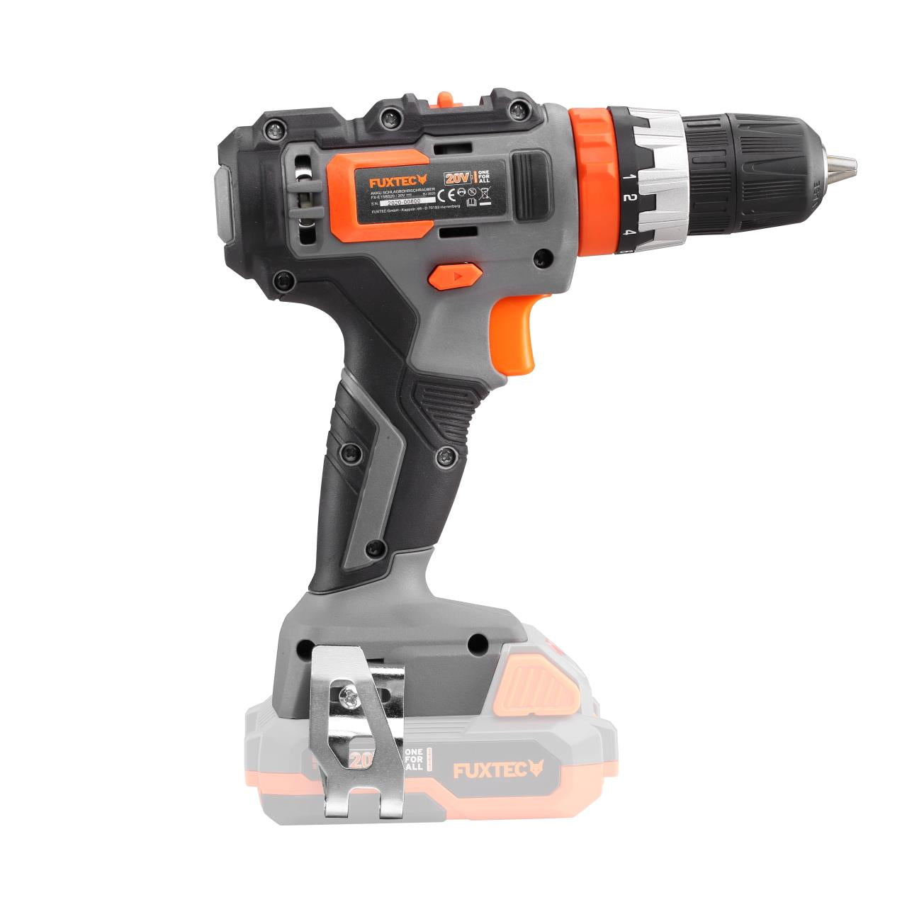 Perceuse-visseuse à percussion sans fil 20V FUXTEC FX-E1SBS20 - Set avec 2 batteries 2Ah et chargeur 1A