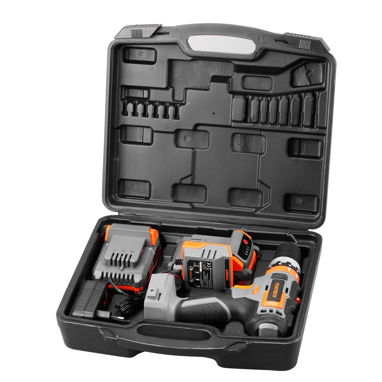 Perceuse-visseuse à percussion sans fil 20V FUXTEC FX-E1SBS20 - Set avec 2 batteries 2Ah et chargeur 1A