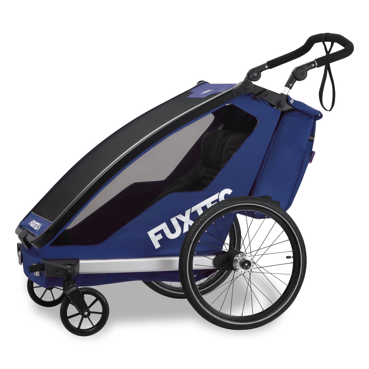 FUXTEC Fahrradanhänger/Jogger FX-FA1-SET-BLAU mit Jogger-Rad