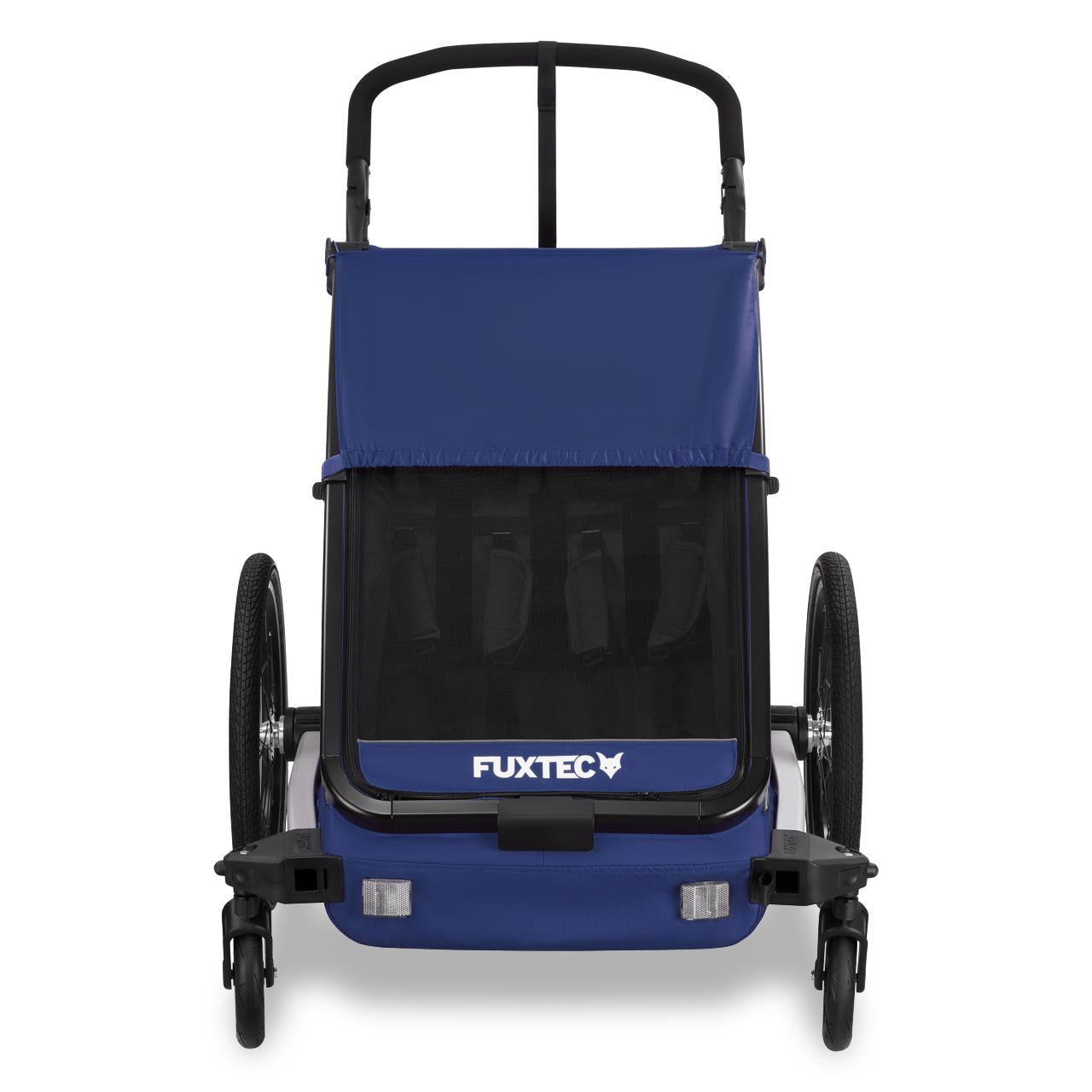 FUXTEC Fahrradanhänger/Jogger FX-FA1-SET-BLAU mit Jogger-Rad
