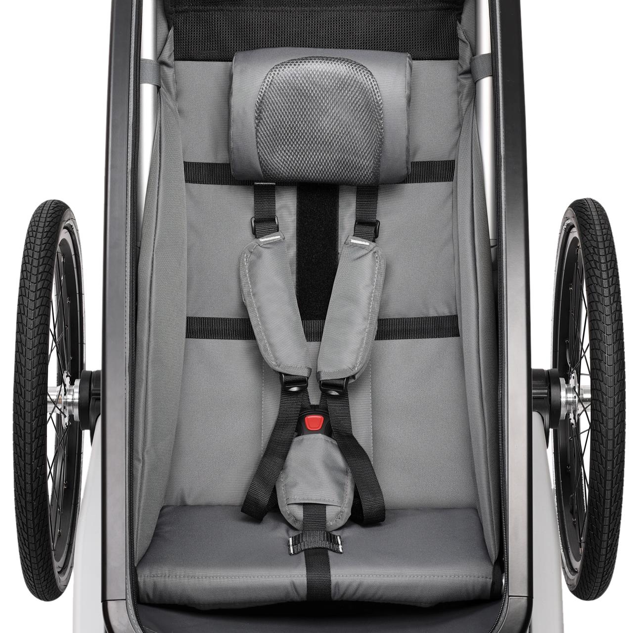 FUXTEC Fahrradanhänger/Jogger FX-FA1-SET Zweisitzer mit Jogger-Rad