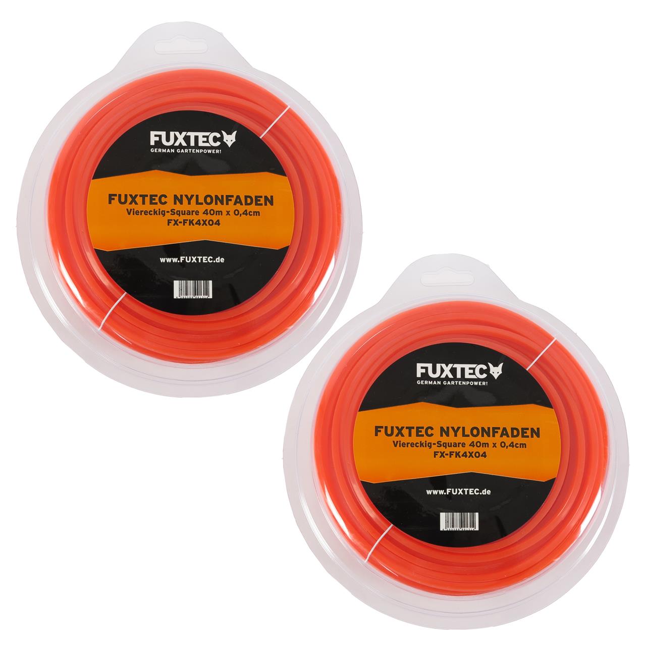 FUXTEC - Fil de coupe carré nylon 40m x 0,4cm - set de 2