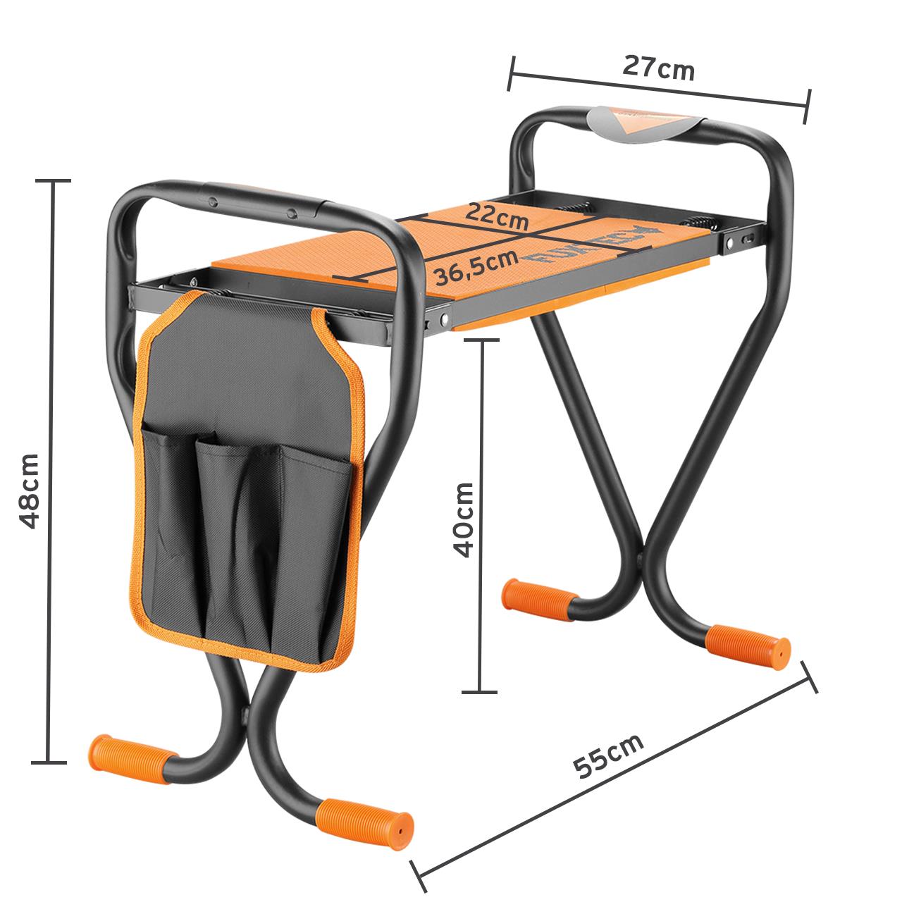 FUXTEC - Agenouilloir - tabouret avec rangement FX-KB1