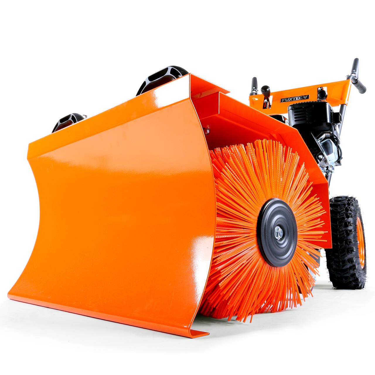 Balayeuse déneigeuse thermique FUXTEC FX-KM196, avec brosse de balayage - sans embout optionnel
