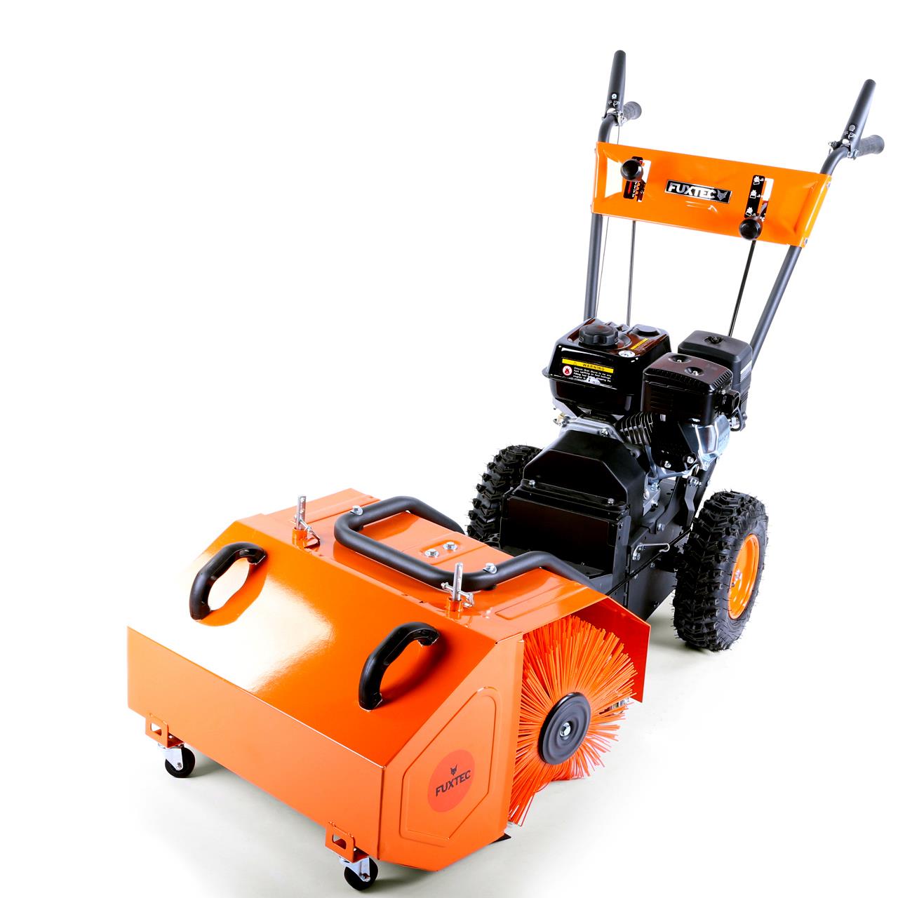 Balayeuse déneigeuse thermique FUXTEC FX-KM196, avec brosse de balayage - sans embout optionnel