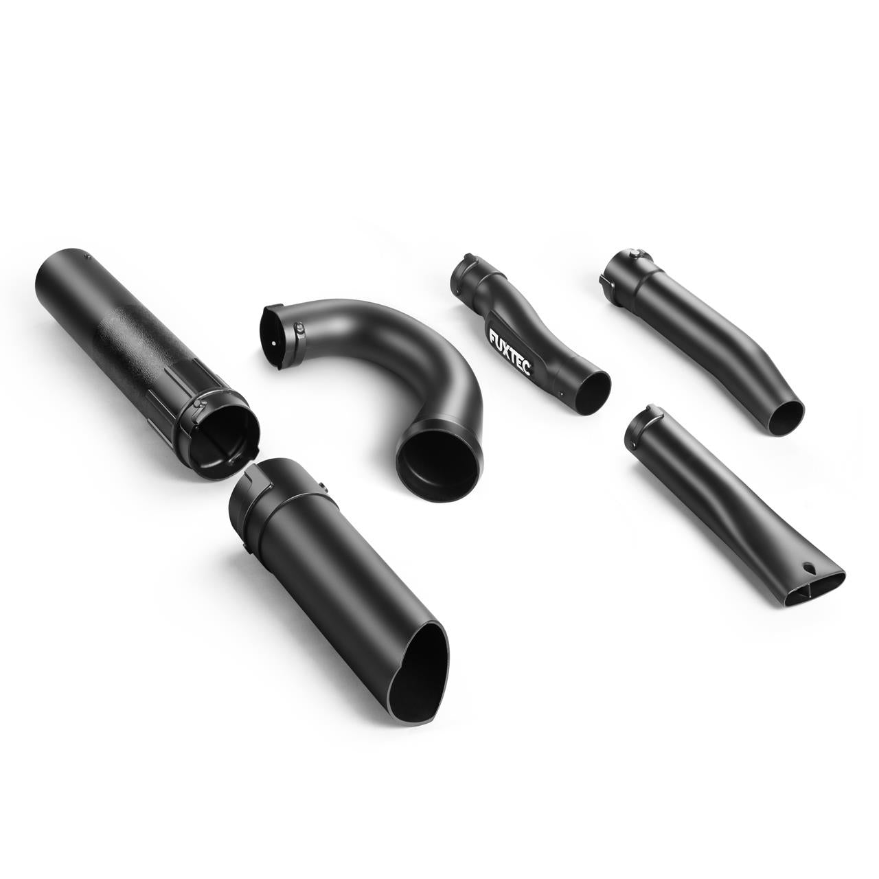 FUXTEC FX-LBS126 4 en 1 : aspirateur, souffleur et broyeur de feuilles, avec deux tuyaux de soufflage inclus