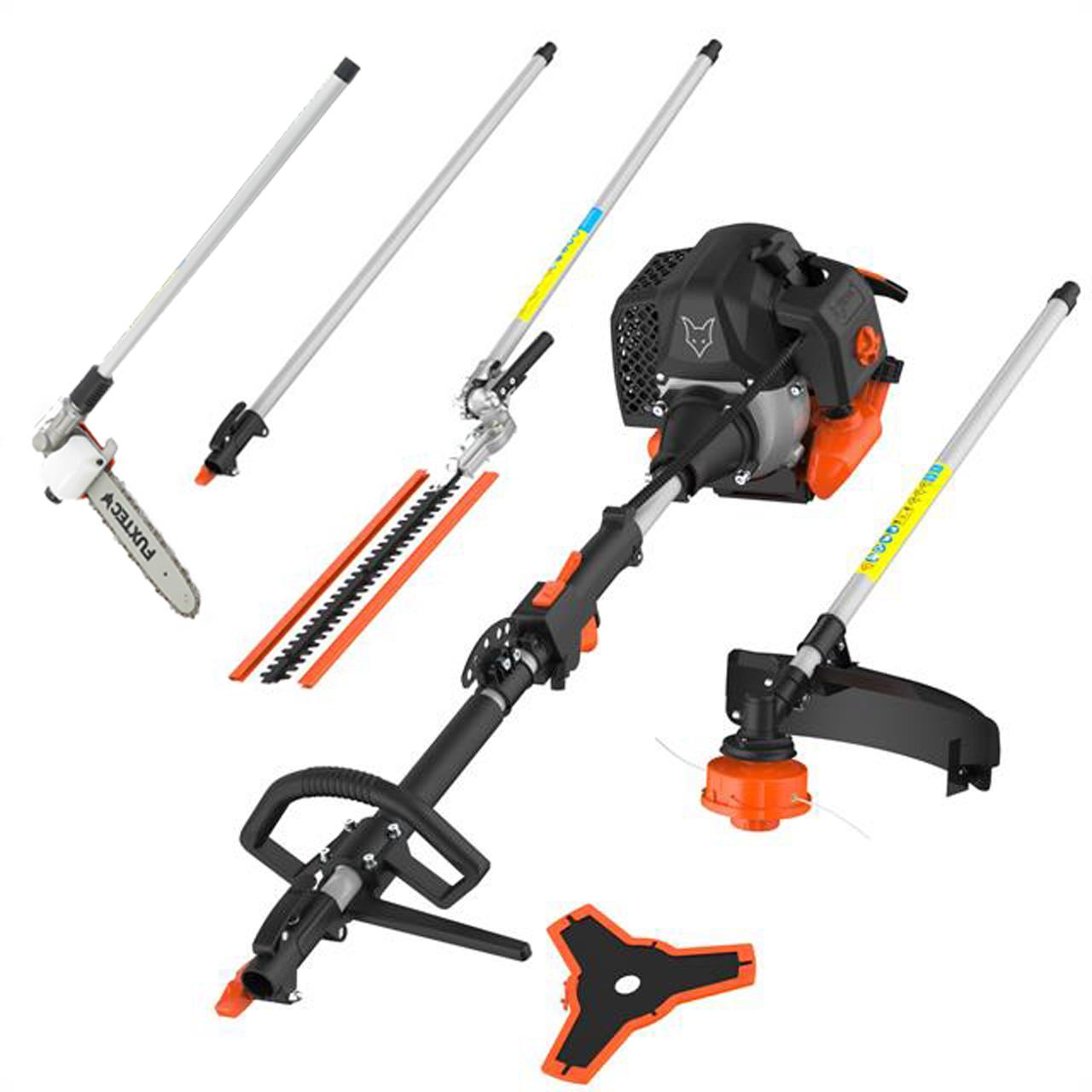 Débroussailleuse thermique 5 en 1 Multitool FUXTEC FX-MT252ER avec élagueuse sur perche inclinable
