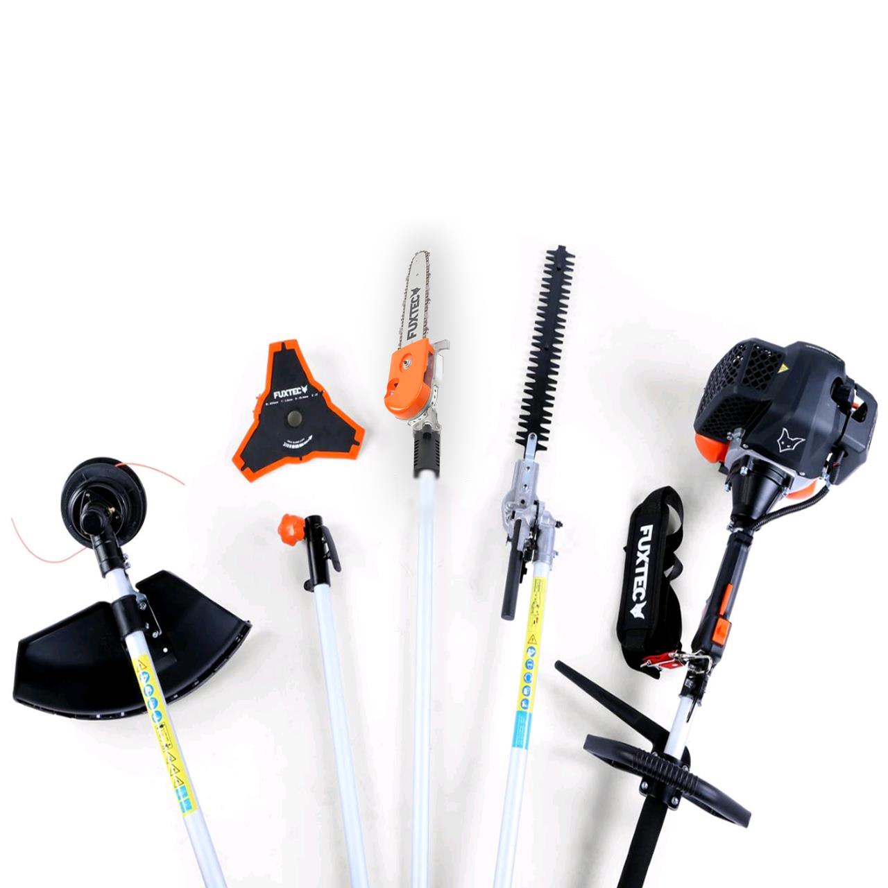 Débroussailleuse thermique 5 en 1 Multitool FUXTEC FX-MT252ER avec élagueuse sur perche inclinable