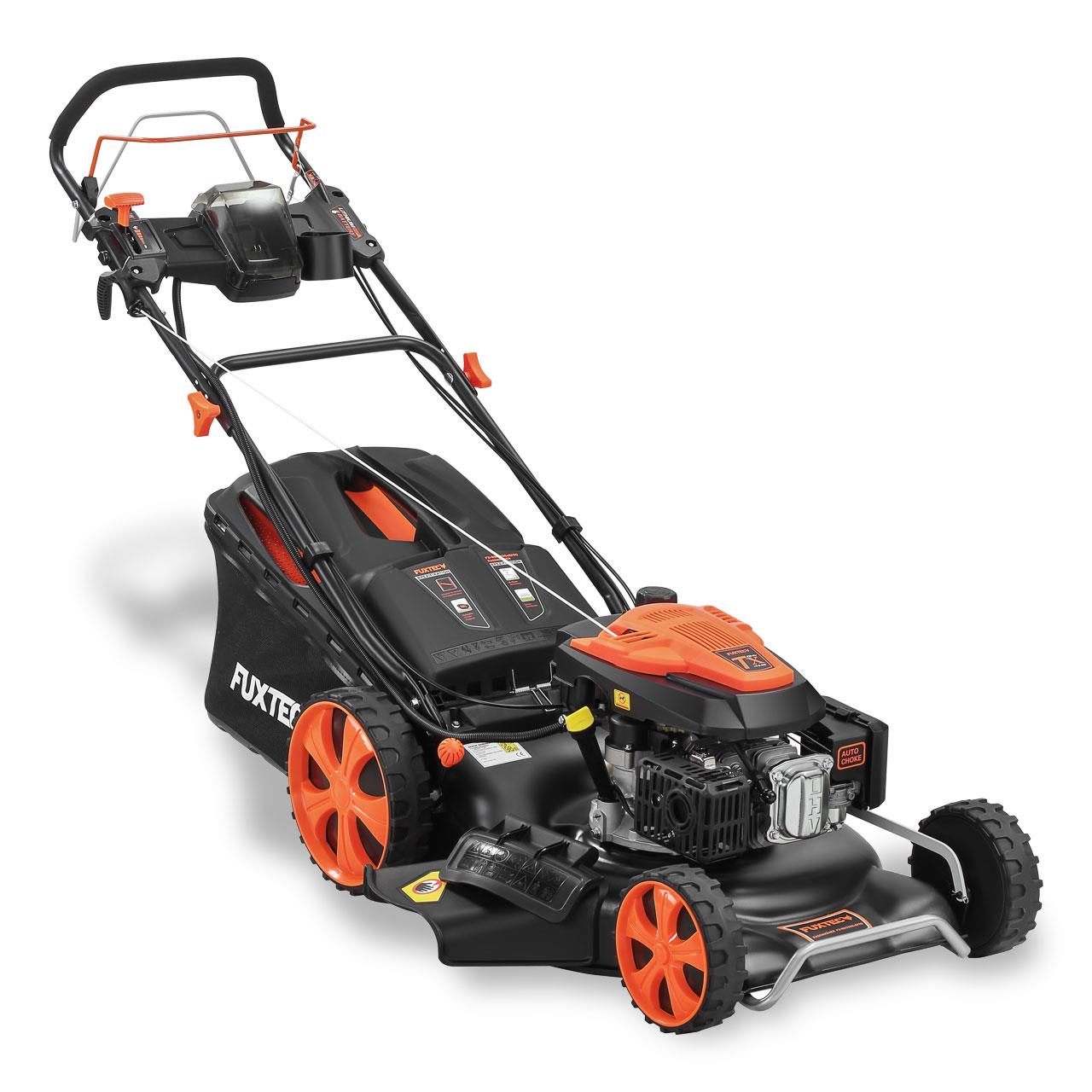 Tondeuse thermique démarrage électrique E-Start et vitesse d'autotraction réglable FUXTEC FX-RM5396esPRO