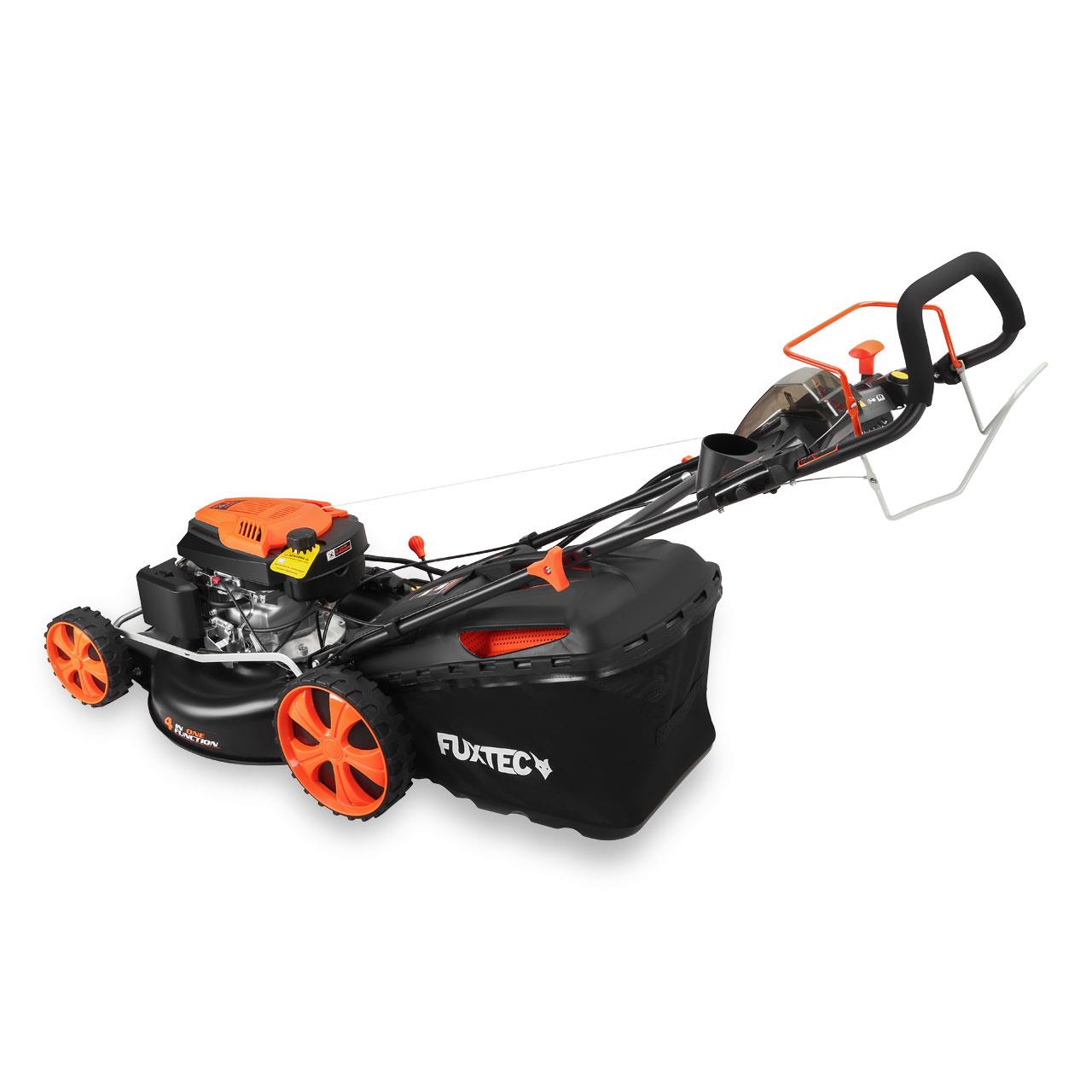 Tondeuse thermique démarrage électrique E-Start et vitesse d'autotraction réglable FUXTEC FX-RM5396esPRO