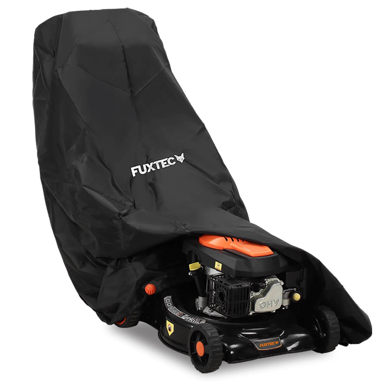 FUXTEC - Housse de protection pour tondeuse à gazon en noir