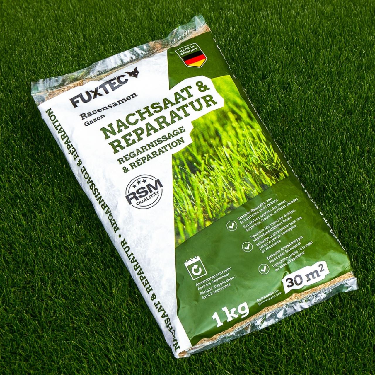 Graines de gazon FUXTEC FX-RSNR1 regarnissage et réparation 1kg/30m²