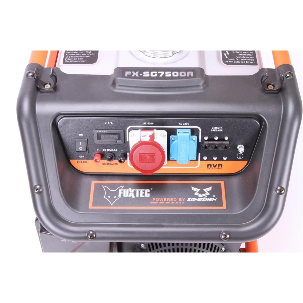 Groupe électrogène FUXTEC FX-SG7500A avec branchement 380V