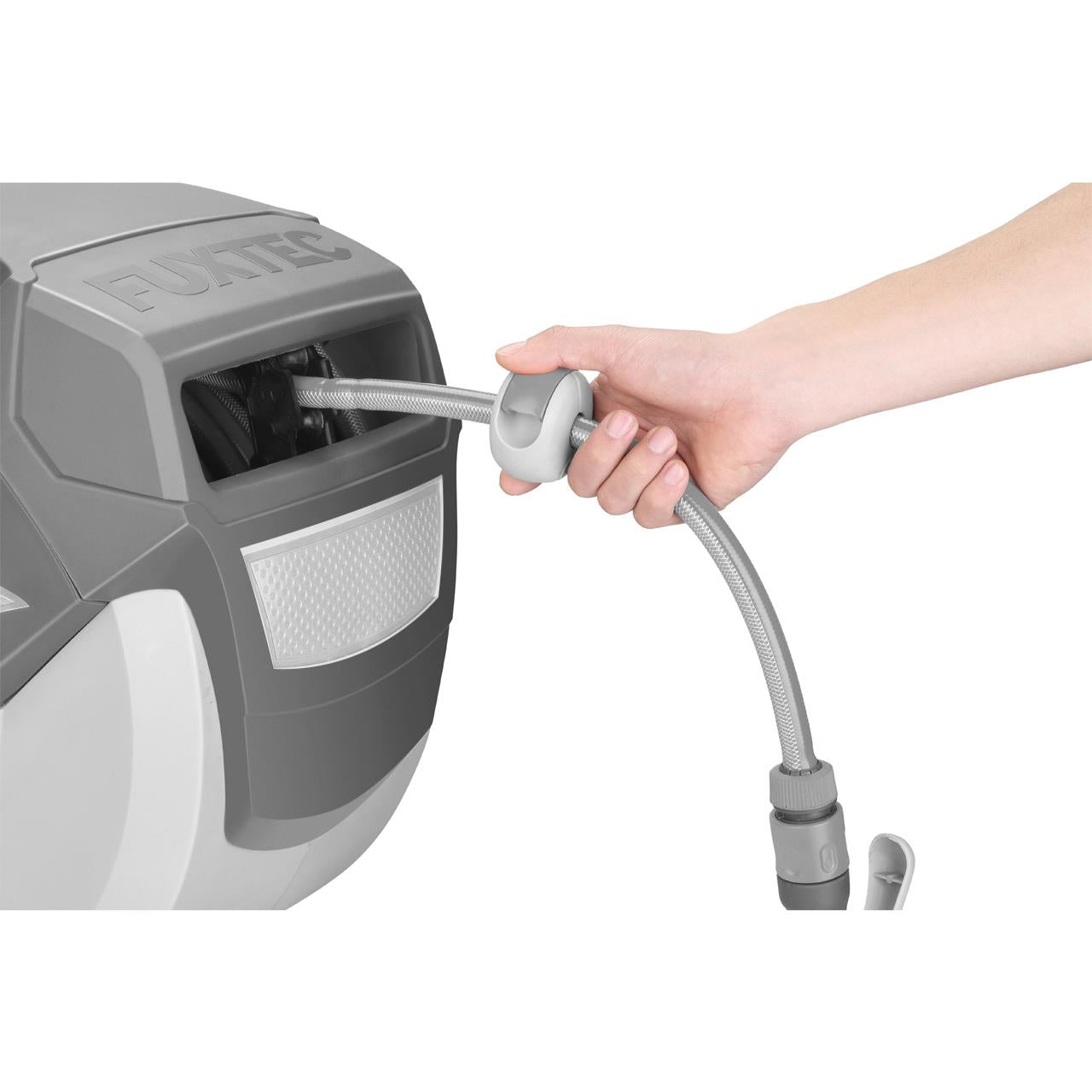 Dévidoir mural automatique 30 m FUXTEC FX-WSA30 GRIS