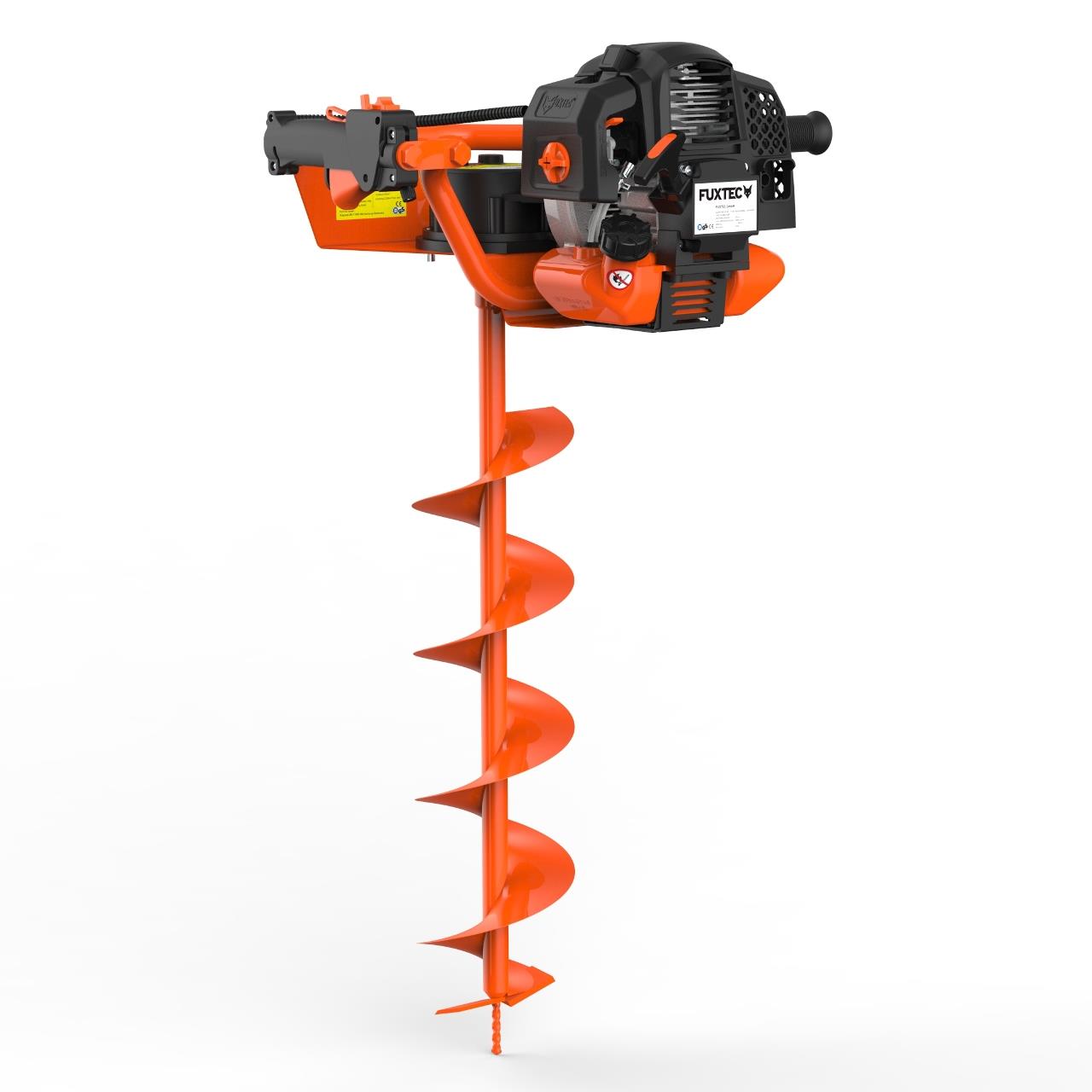 Tarière thermique FUXTEC FX-EB152 avec mèches de 100, 150 et 200 mm