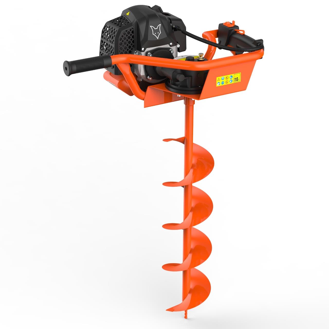 Tarière thermique FUXTEC FX-EB152 avec mèches de 100, 150 et 200 mm