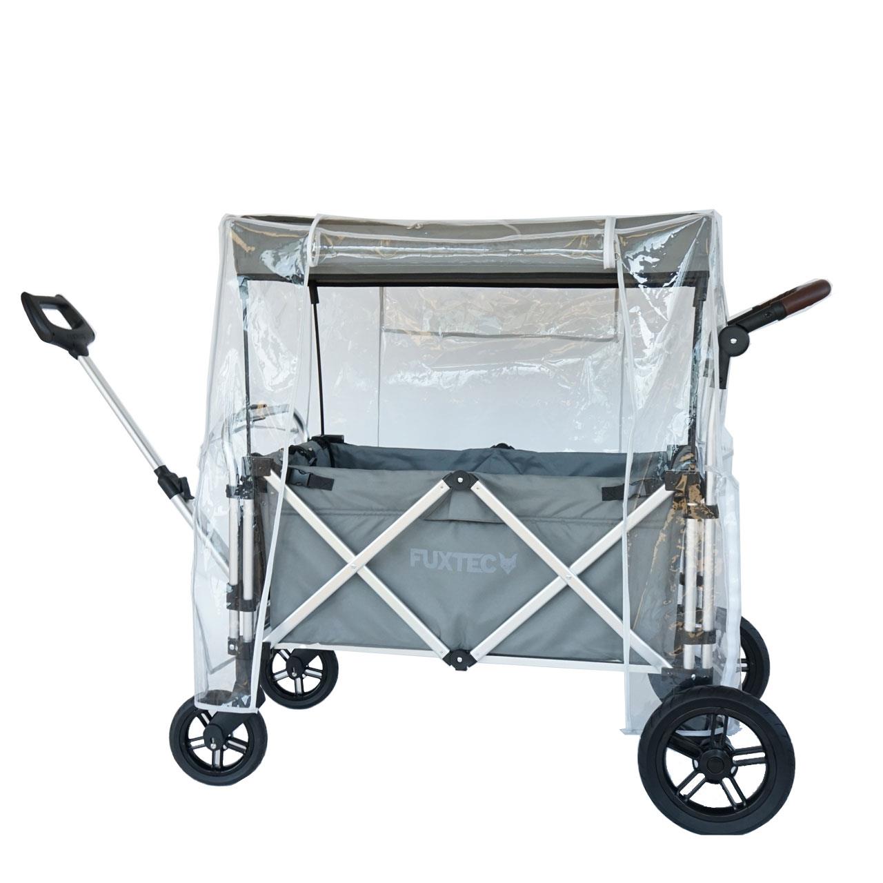 FUXTEC - Protection transparente contre la pluie pour le chariot pliable Super Cruiser